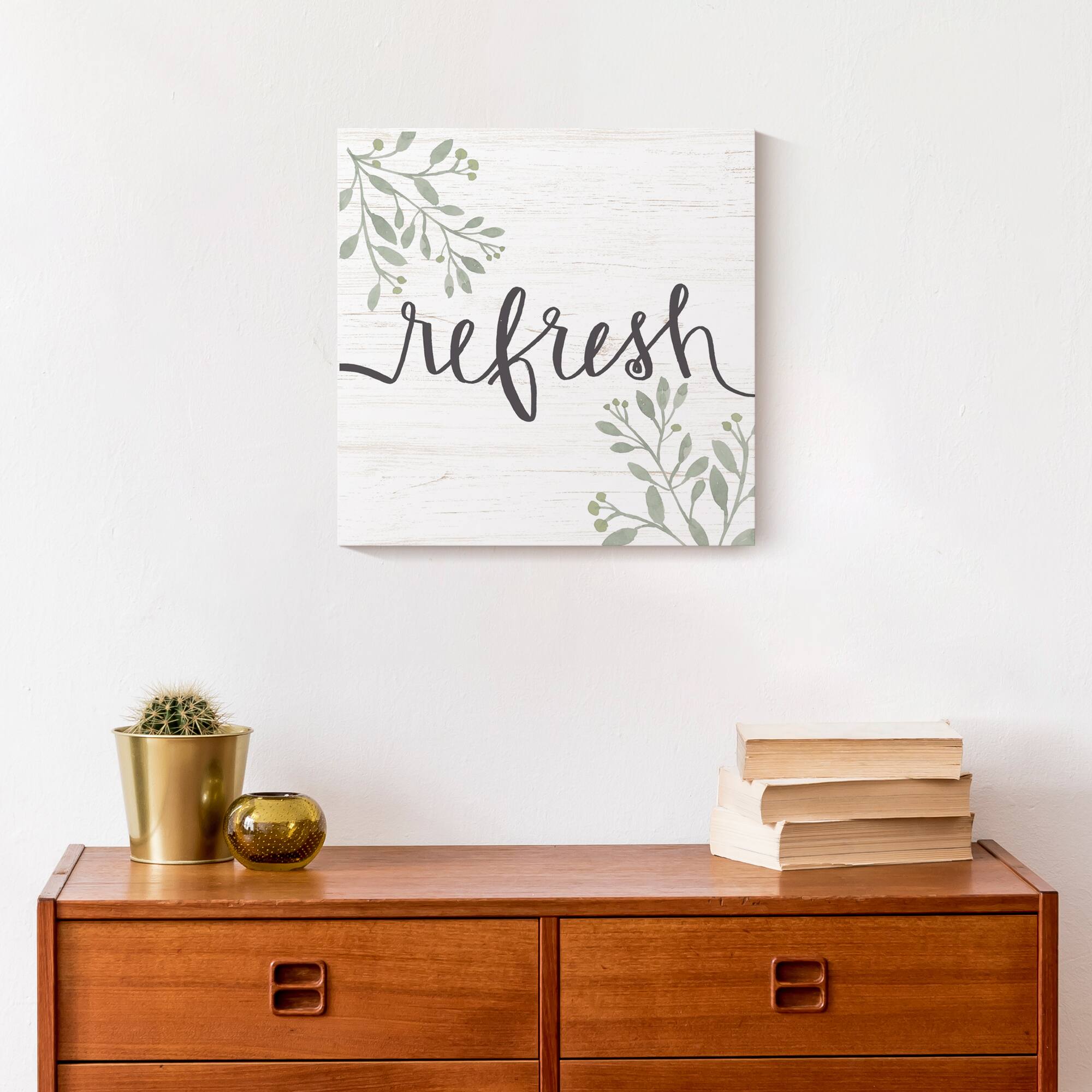 Refresh Floral 12" x 12" Canvas Wall Art